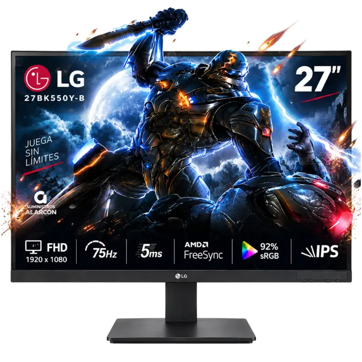 Monitor LG BUSINESS 27BK550Y-B, 27 IPS, FHD, 75Hz, 5ms, marca LG - Foto Principal