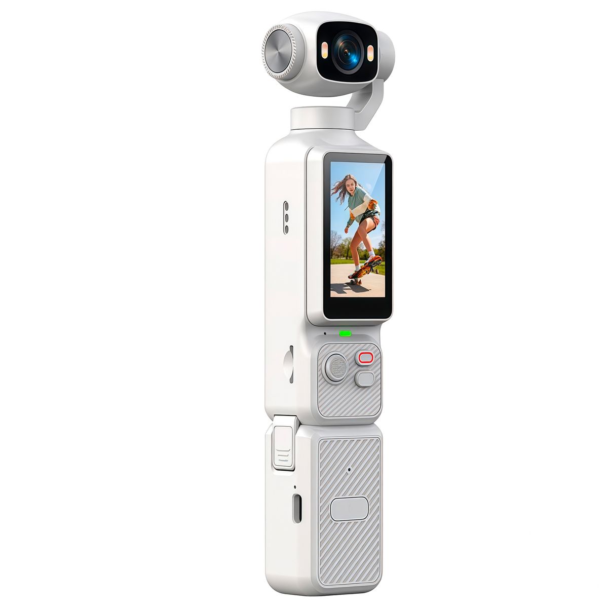 RENVMEXY - Cámara Portátil Rotable 180°, Autonomía Extendida, Selfies y Video para Redes Sociales