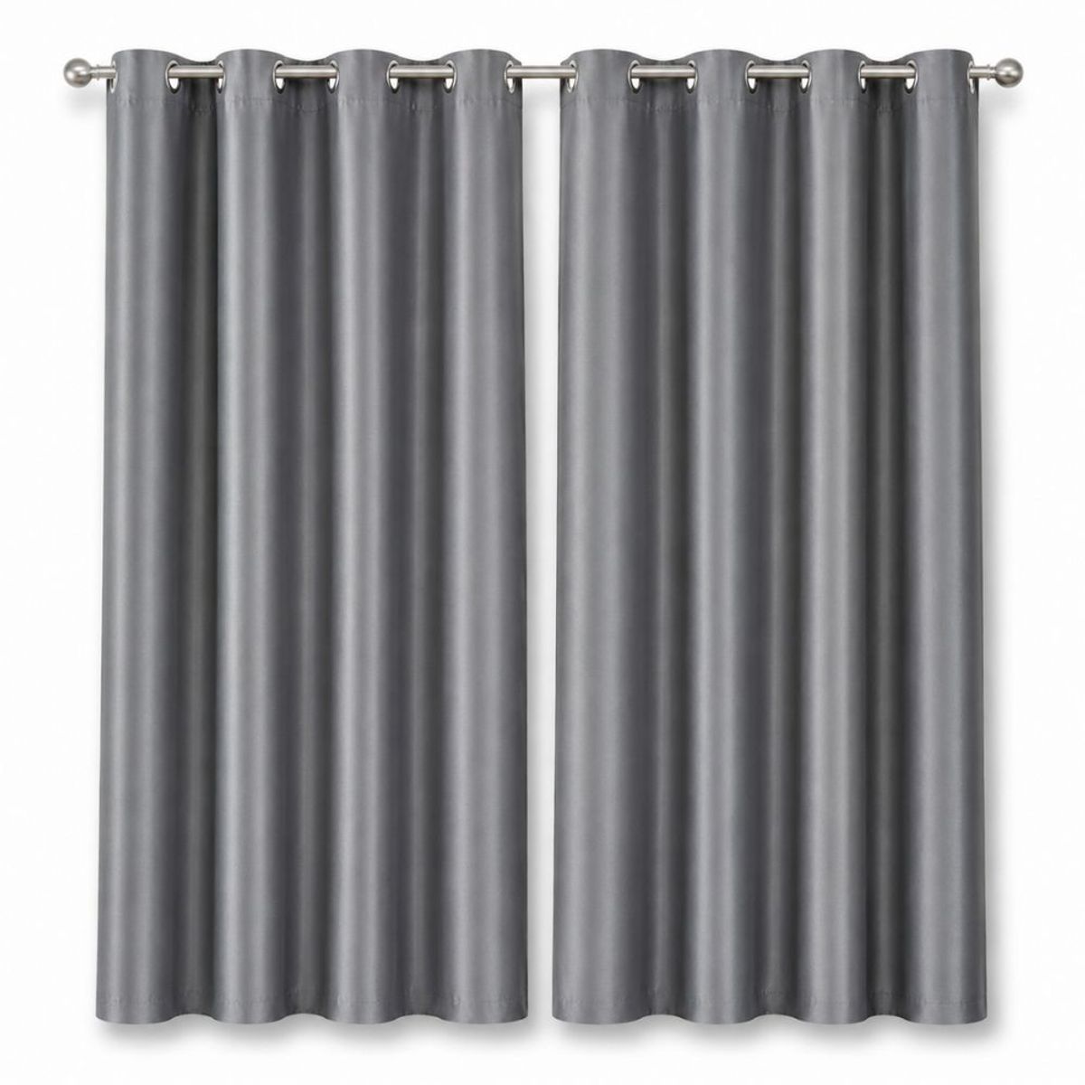 SALA FABULOSA - Cortina Blackout Tapasol 3x2.30 m – 2 Paños con Argollas - Plomo