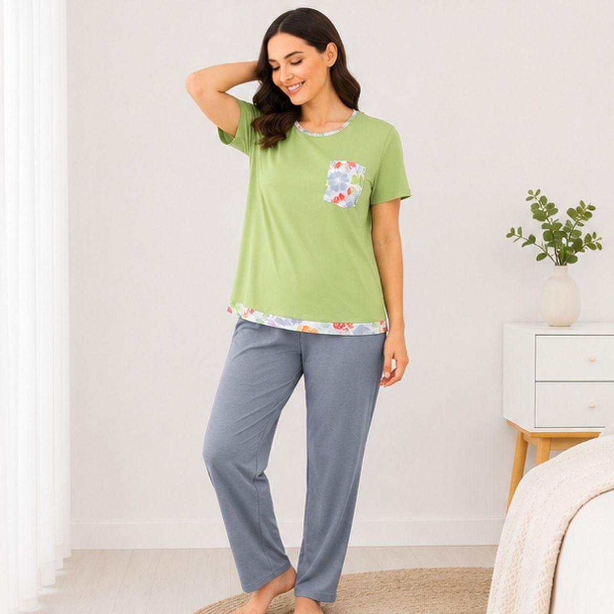 GENERICO - Pijama Pima Pantalon+Polo