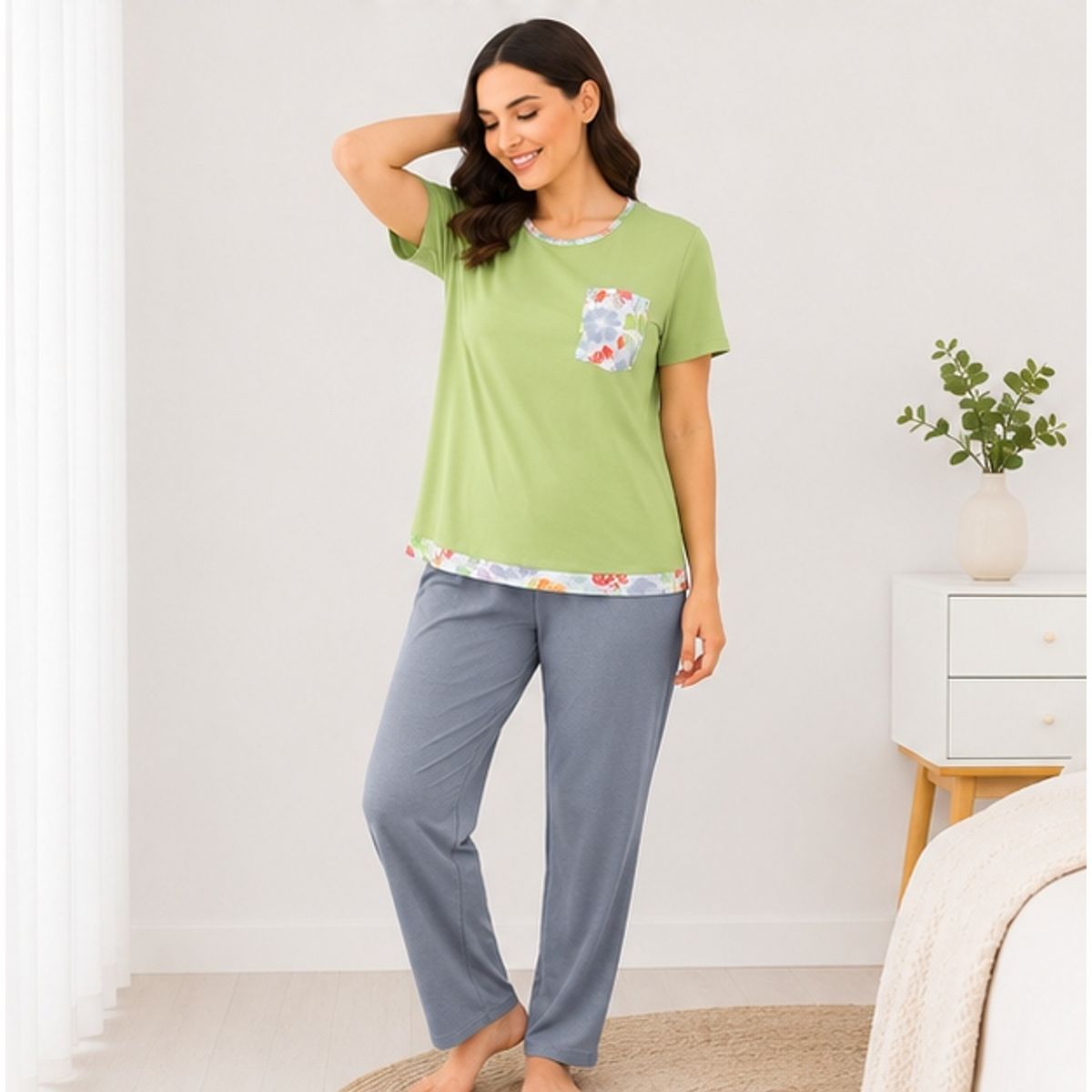 GENERICO - Pijama Pima Pantalon+Polo