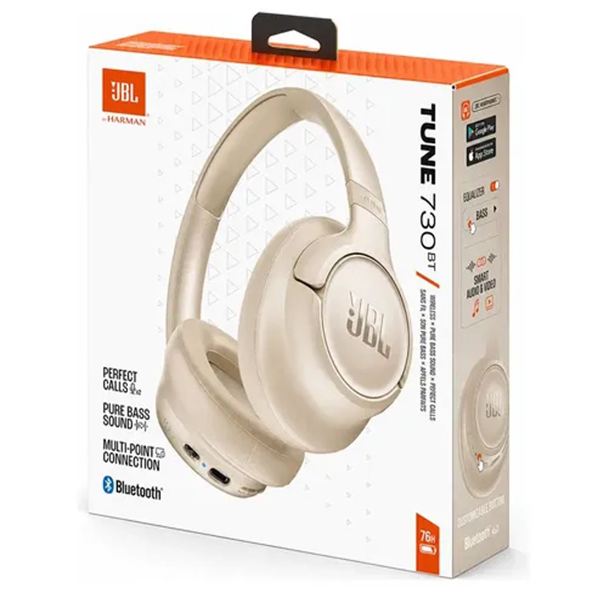 JBL - Audífonos JBL Tune 730BT Bluetooth 76h Beige