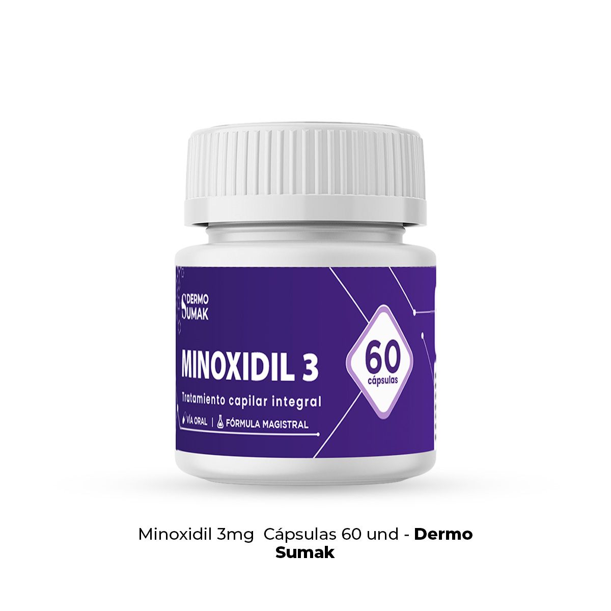 GENERICO - MINOXIDIL 3MG- 60 CAPSULAS