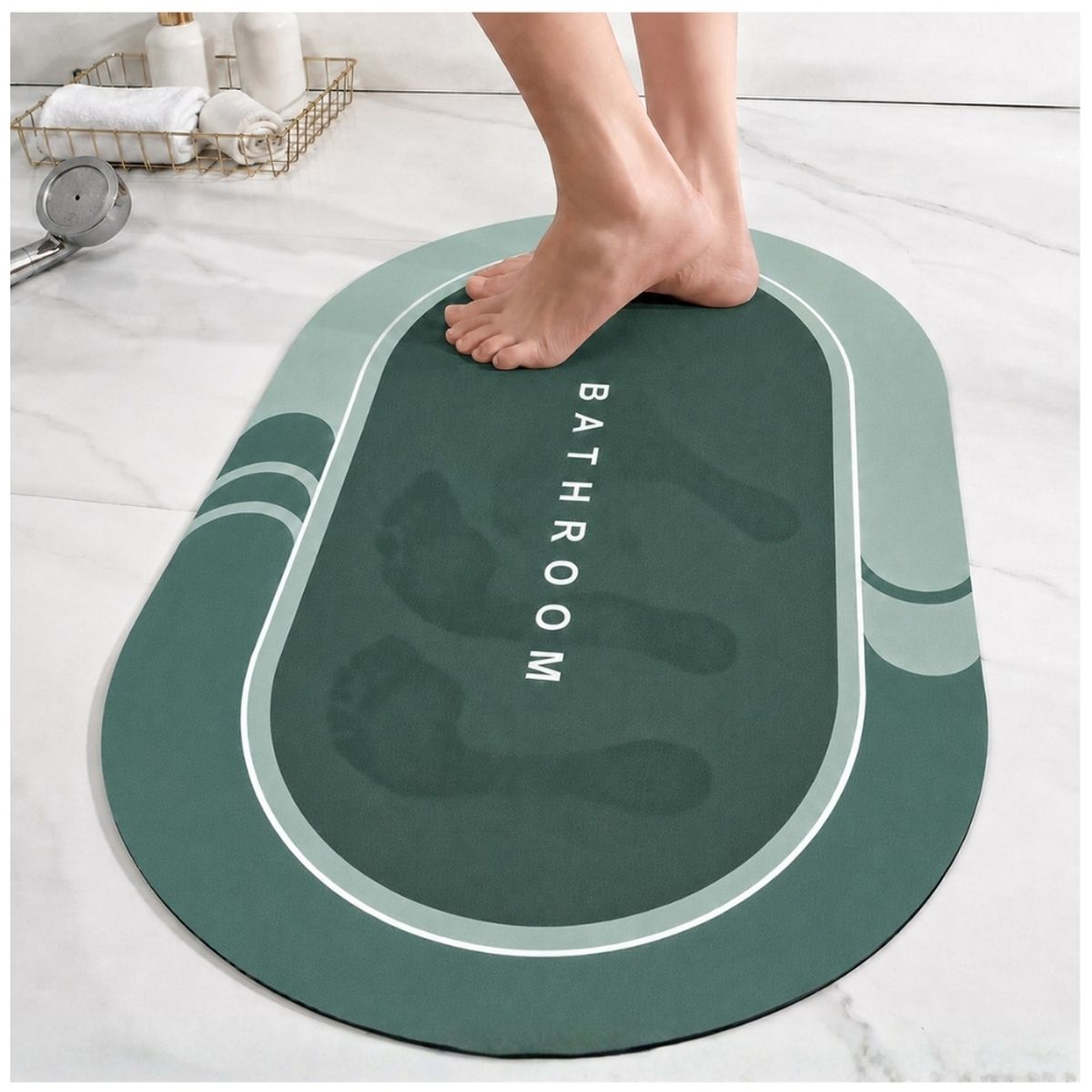 MINARI - Piso Tapete Alfombra de Baño Antideslizante Absorbente de Secado Rápido VD AF10-5