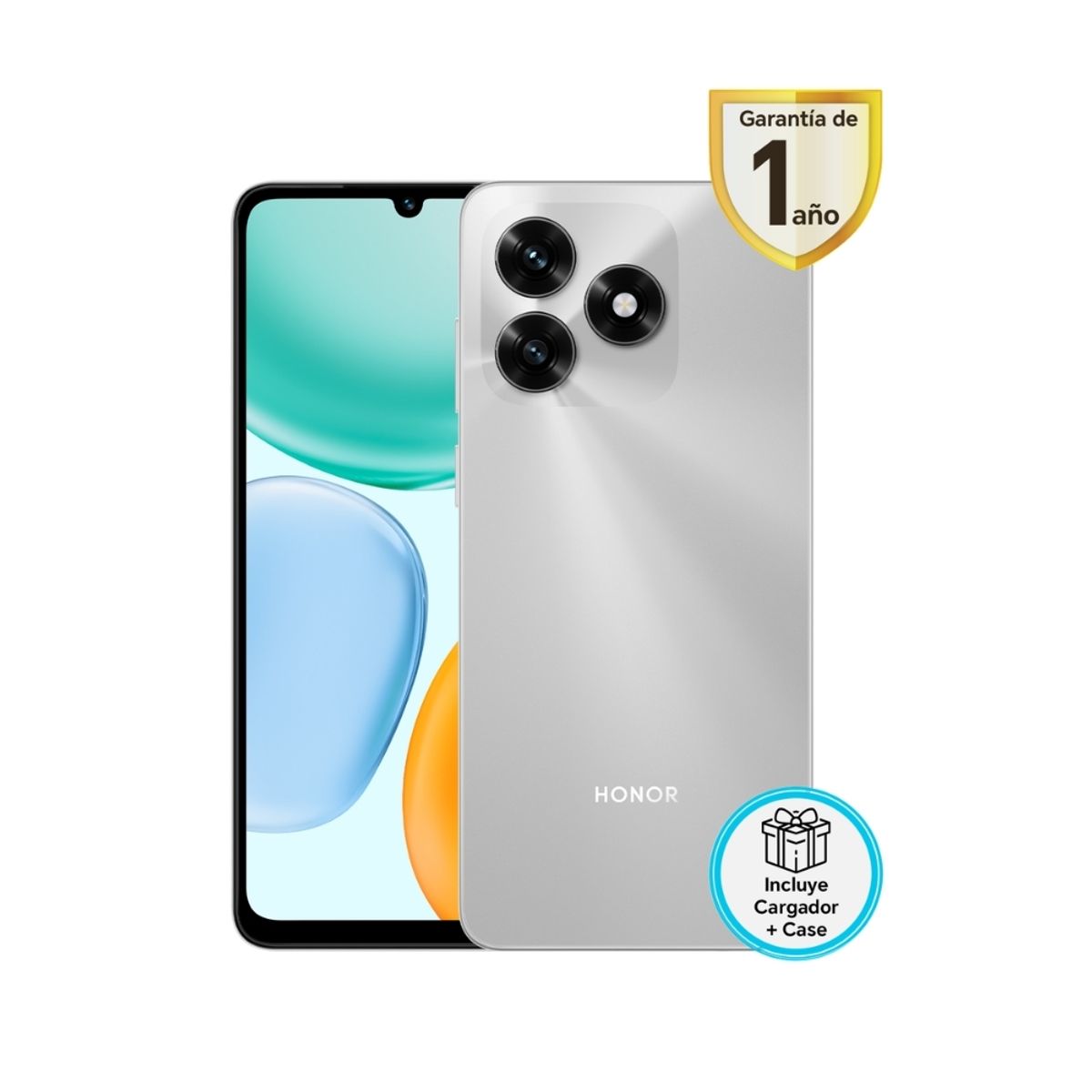 HONOR - Celular Honor X5C 6.74"  Pulg.  4GB RAM 64GB MagicOS 9.0 - Plata Meteoro