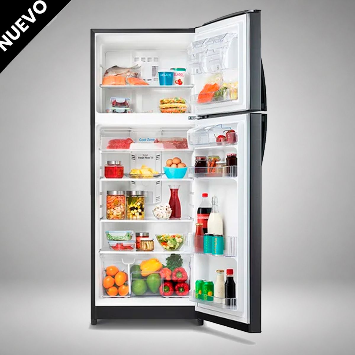 Mabe - Refrigeradora No frost 391 Lts Netos Black Steel Mabe - RMP410FZPC