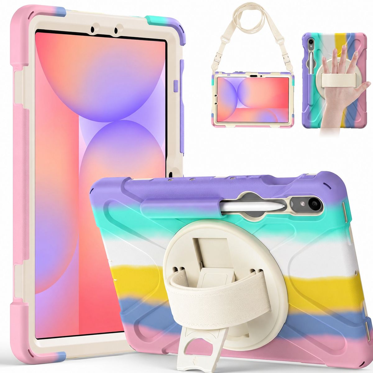 GENERICO - Funda Antigolpe Armor Correa 360° Para Samsung S10 FE S10 S9 FE S10 LITE - ARCOIRIS