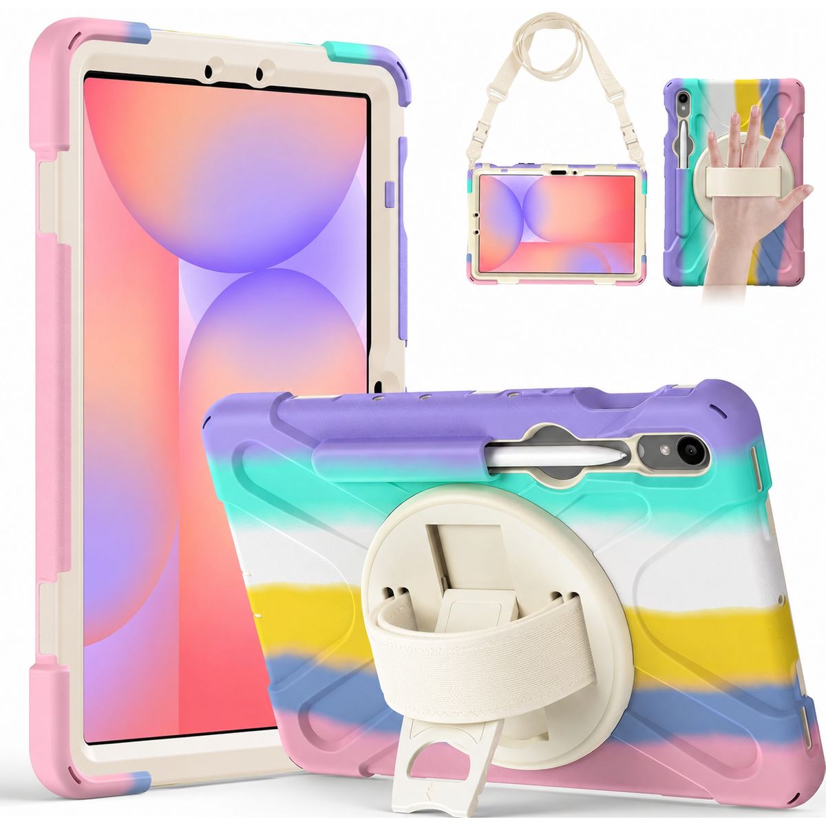 GENERICO - Funda Antigolpe Armor Correa 360° Para Samsung S10 FE S10 S9 FE S10 LITE - ARCOIRIS