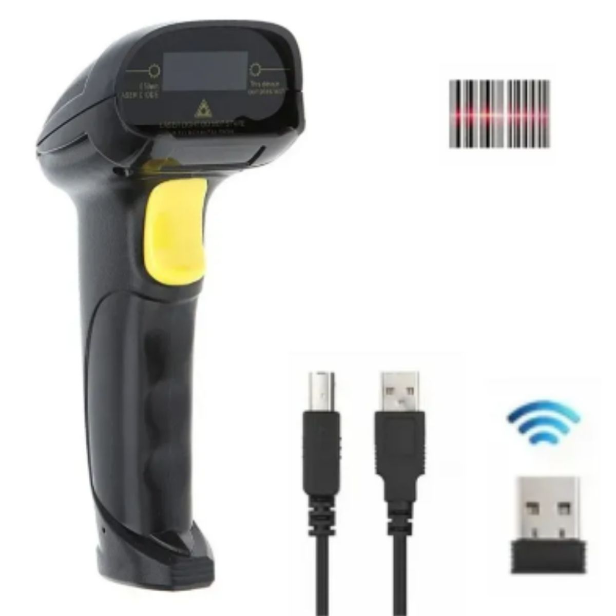 SEISA - Lector de Código Barra Pistola Inalámbrico Usb YHD-8300LW