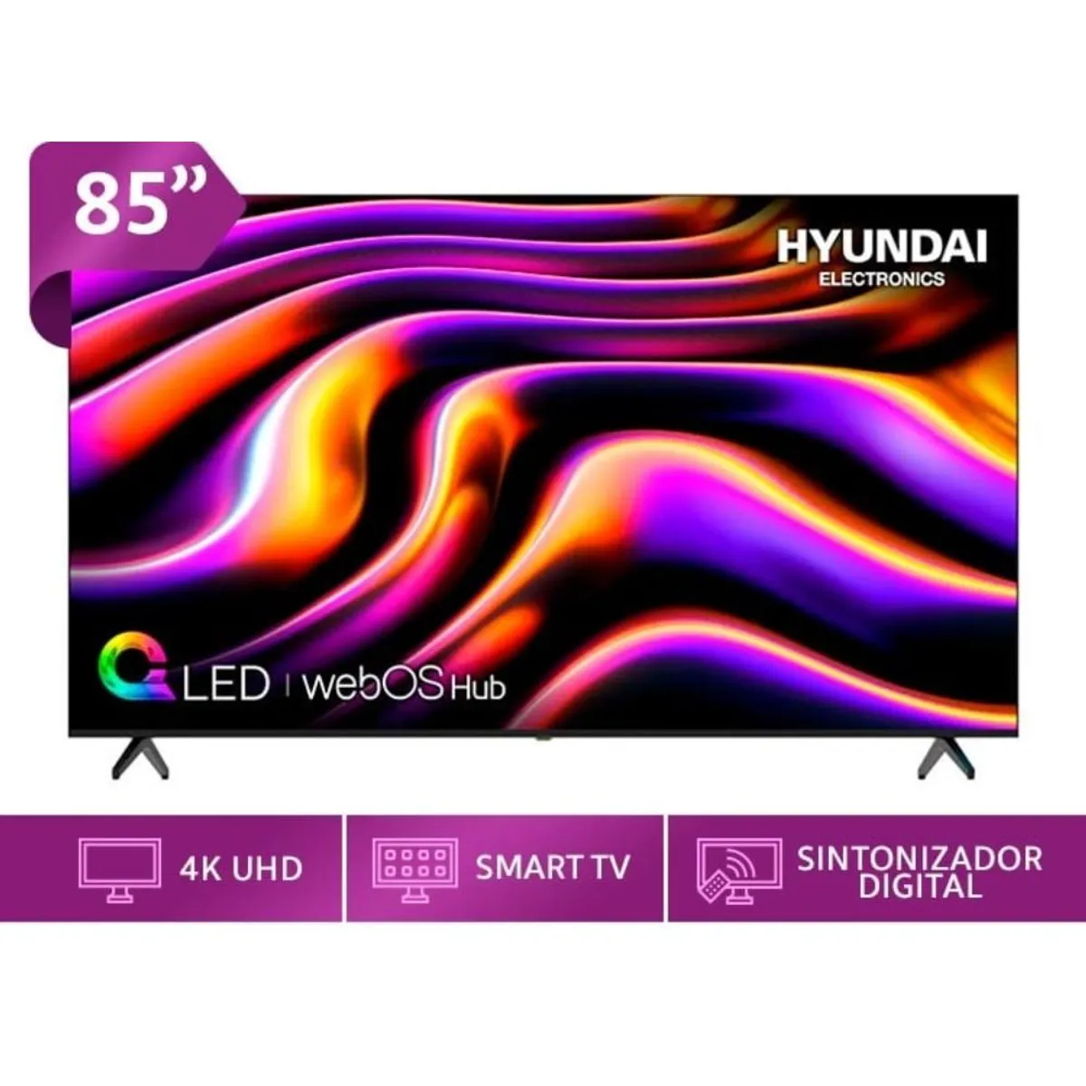 HYUNDAI - Televisor Hyundai 85 QLED 4K Ultra HD Smart TV - HYLED8502QW4KM