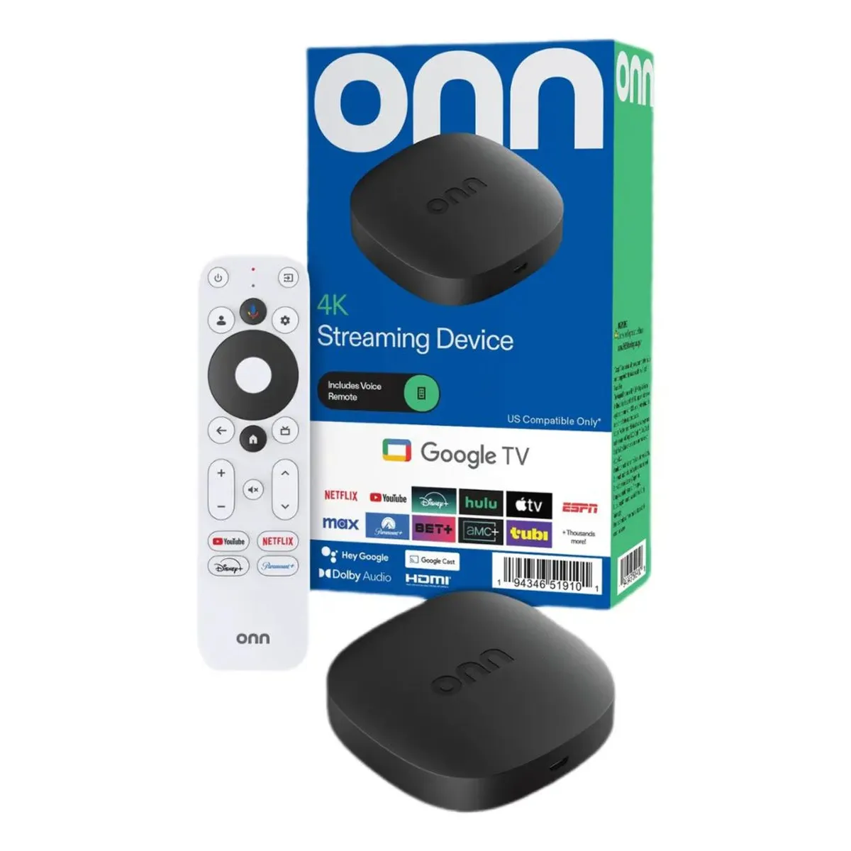 ONN - Onn 4K 2026 Google TV Streaming Device Caja Azul