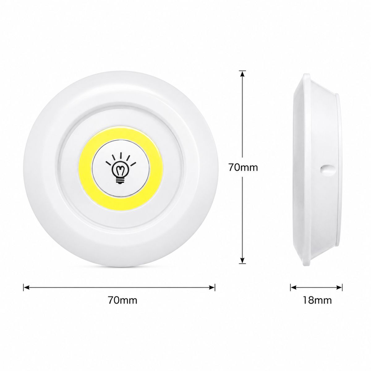 GENERICO - Kit de 3 Luces LED Portátiles Inalámbricas con Control Remoto, Temporizador y Regulación de Brillo