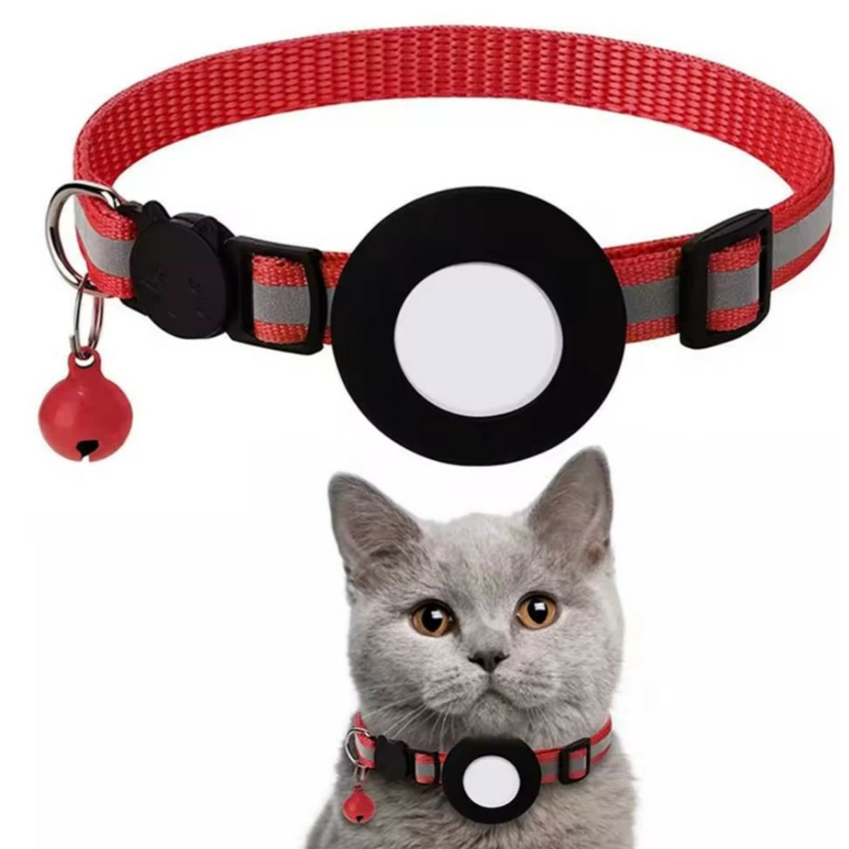 GENERICO - COLLAR REFLECTANTE PARA AIRTAG MAS GPS PARA MASCOTAS