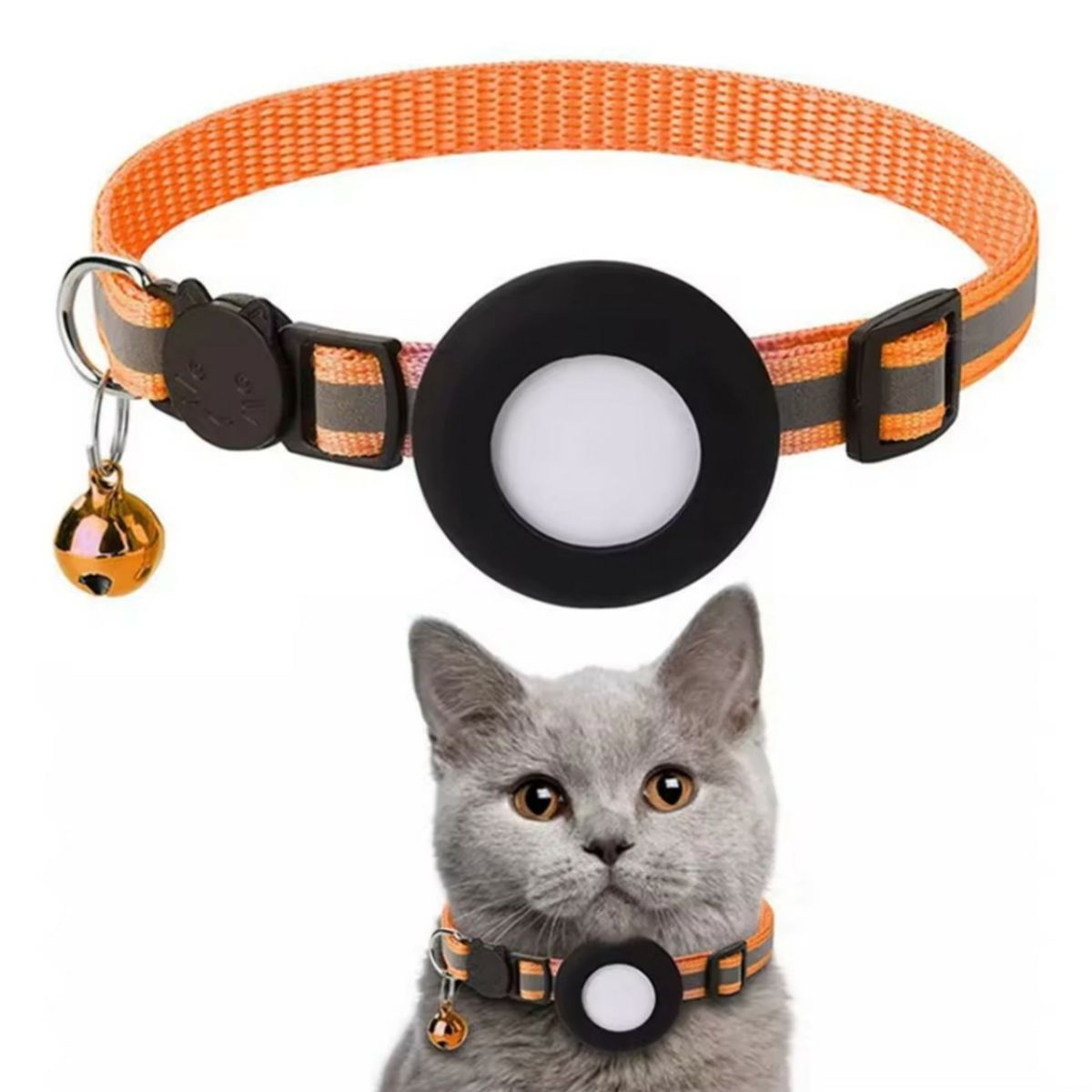 GENERICO - COLLAR REFLECTANTE PARA AIRTAG MAS GPS PARA MASCOTAS