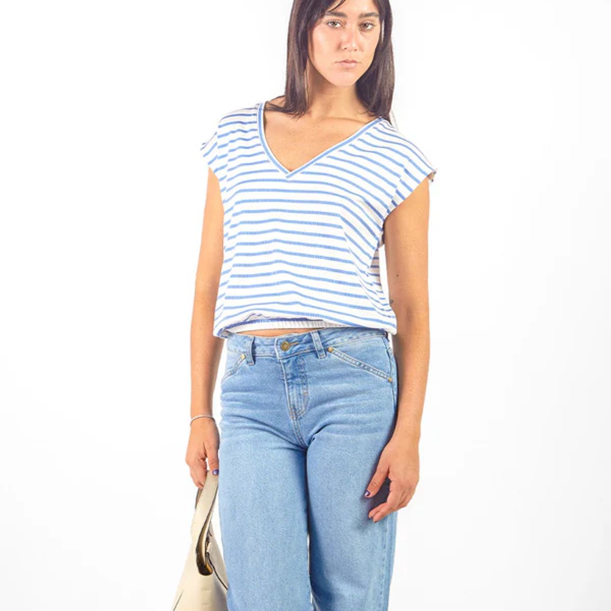 MICHELLE BELAU - Polo rayas reversible