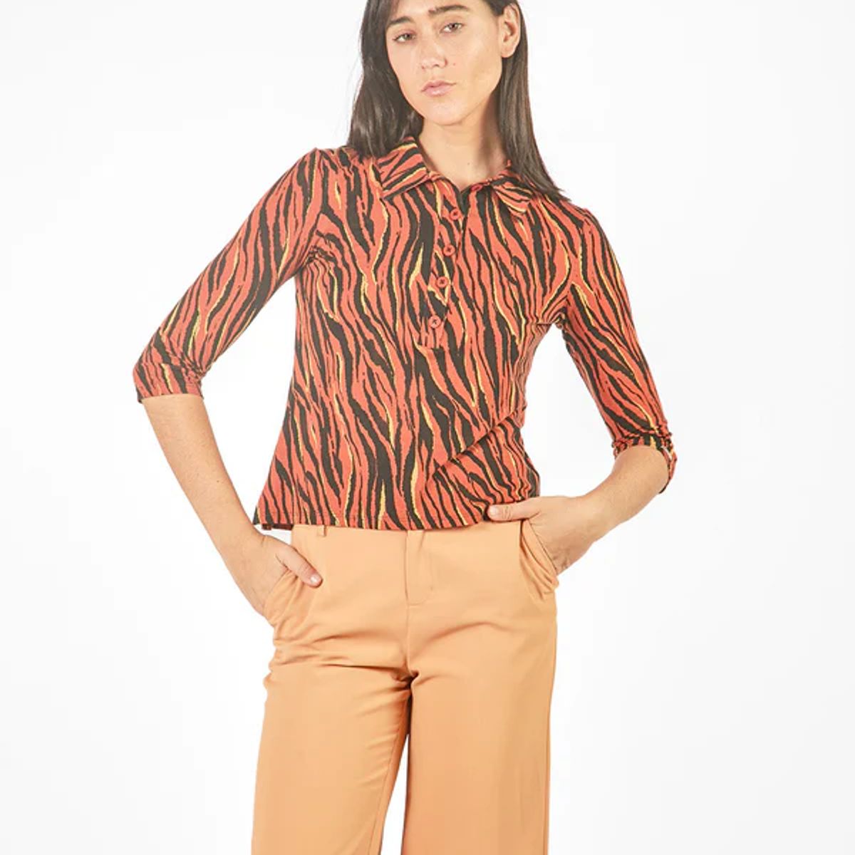 MICHELLE BELAU - Polo manga 3/4 con cuello Johnny