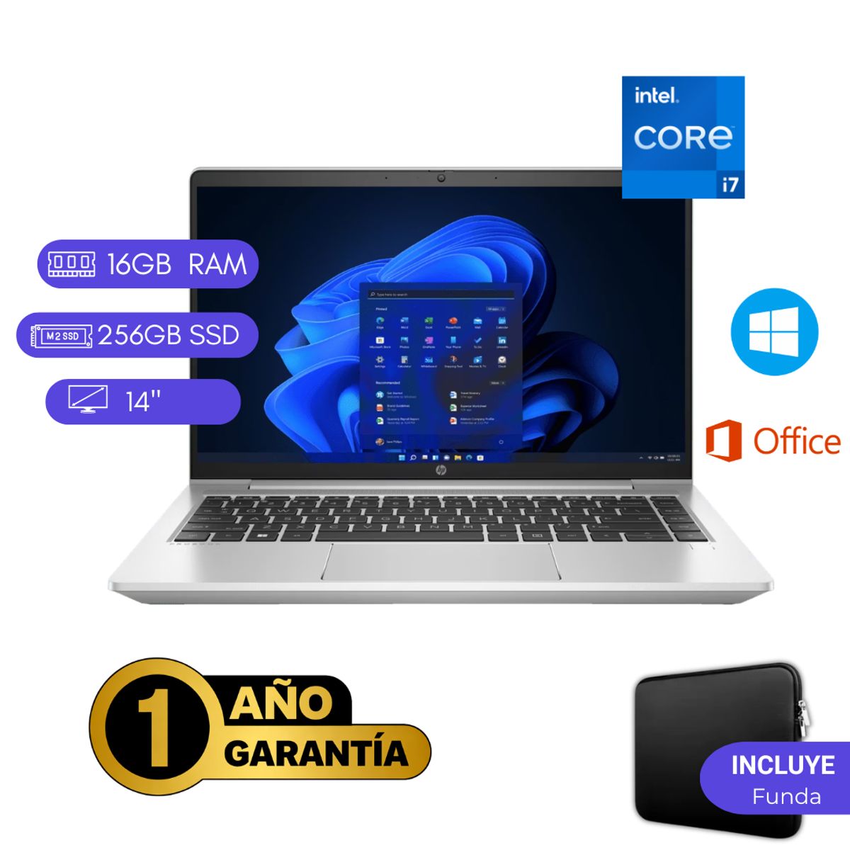 HP - LAPTOP REACONDICIONADO HP PROBOOK 440 G9 CORE I7 12VA/ 16GB RAM/ 256GB SSD/ 14"
