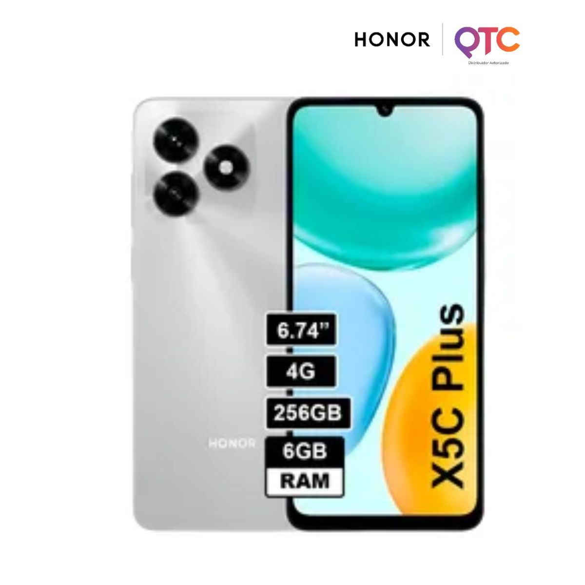 HONOR - Smartphone HONOR X5c Plus 4GB RAM 256GB Plata Meteoro