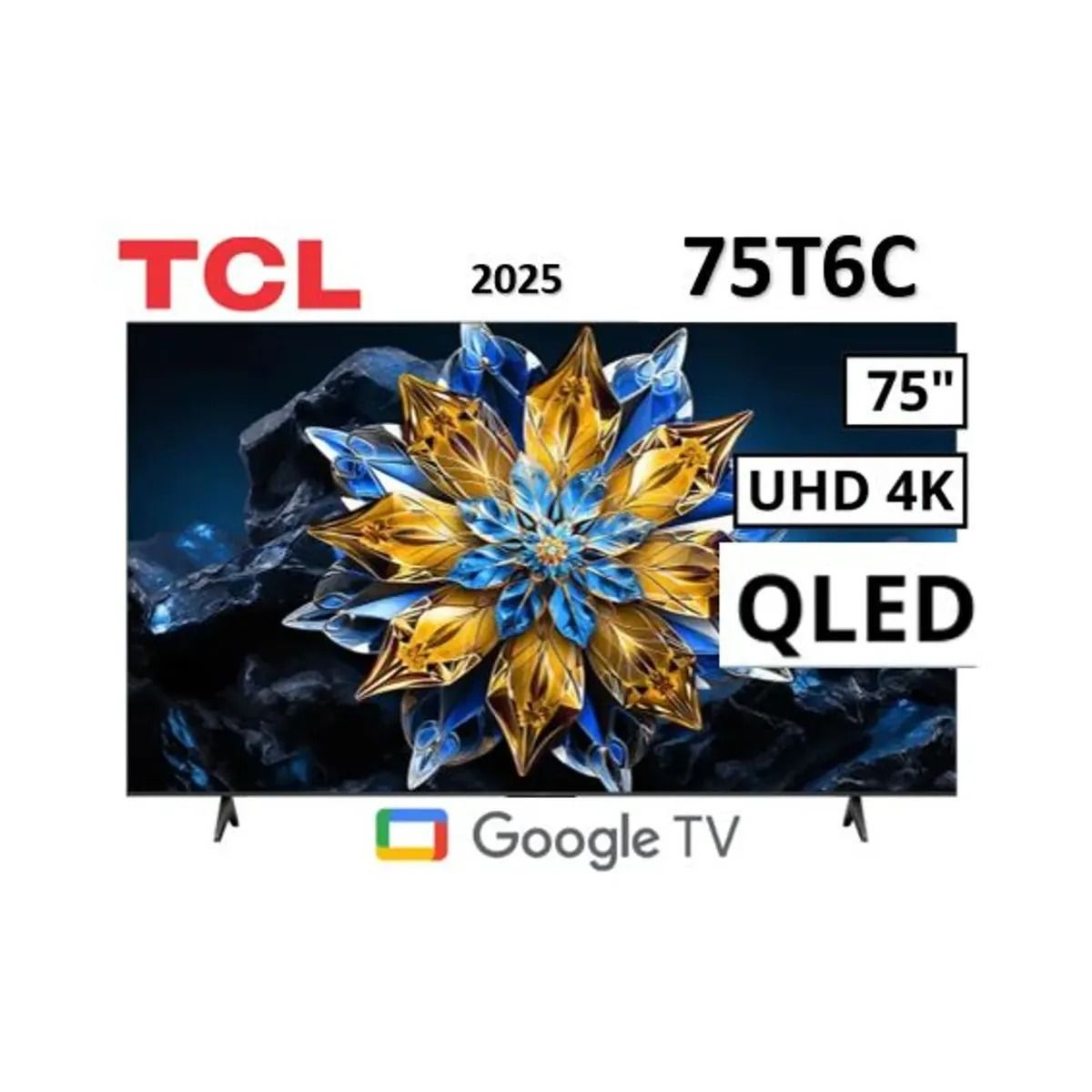 TCL - Televisor TCL QLED 75” UHD 4K Smart TV 75T6C Modelo 2025