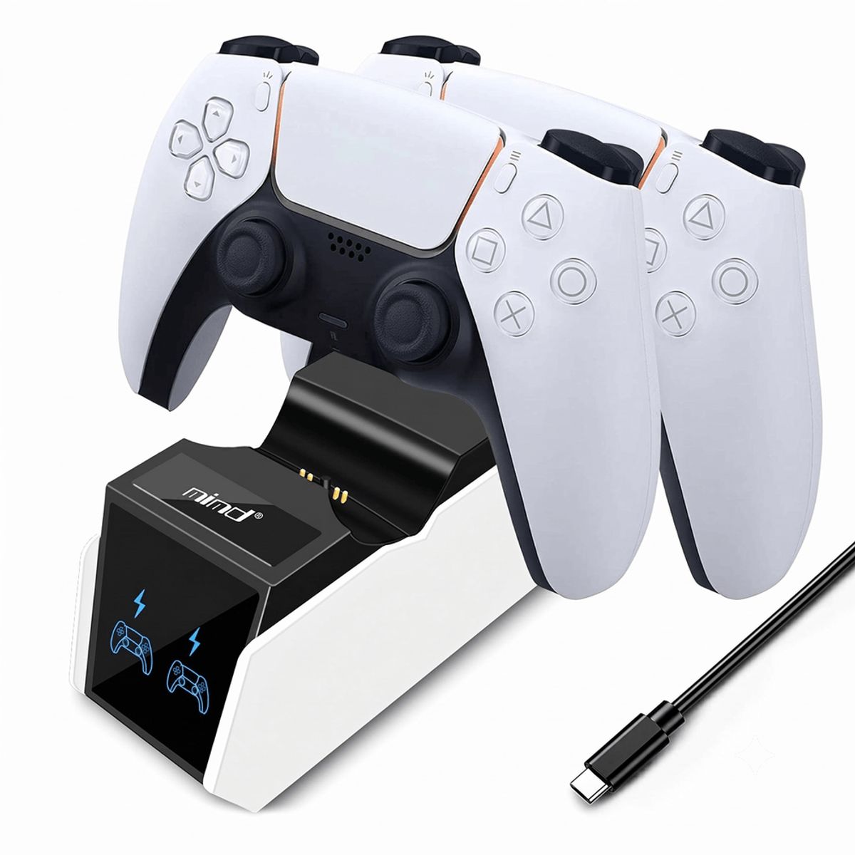 MIMD - Cargador De Mandos Ps5 Doble Cargador Playstation 5