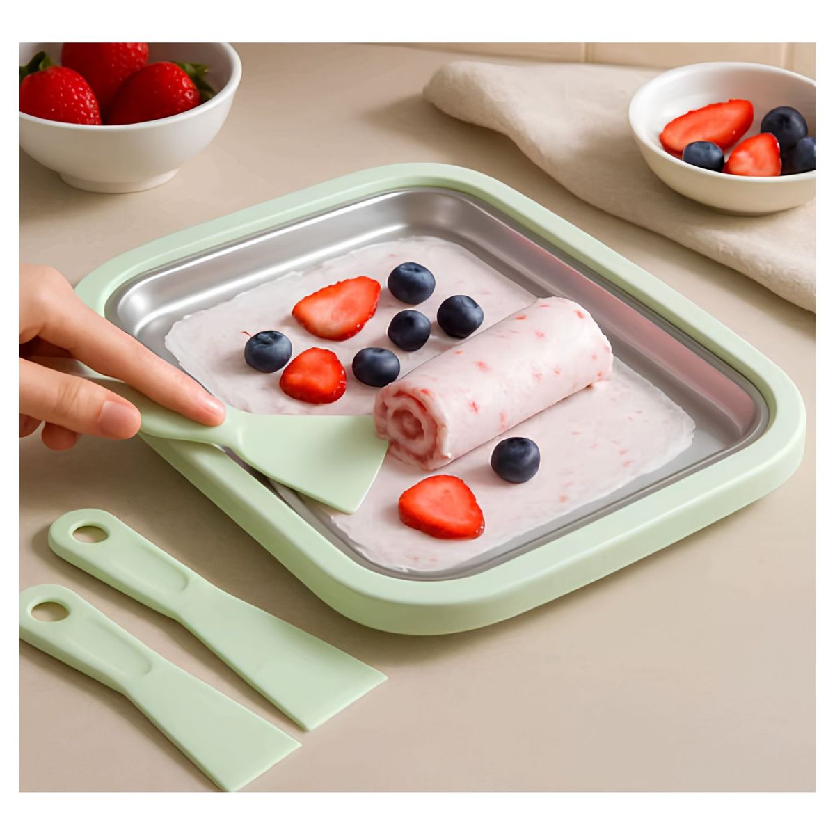 OEM - Bandeja Mágica para Helado en Rollo  Prepara Deliciosos Helados en Minutos