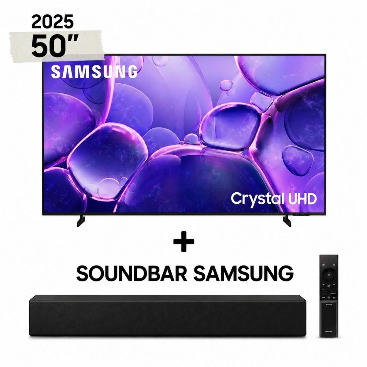 SAMSUNG - COMBO SAMSUNG SMART TV CRYSTAL UHD 50 4K UN50U8000FG + SOUNDBAR SAMSUNG