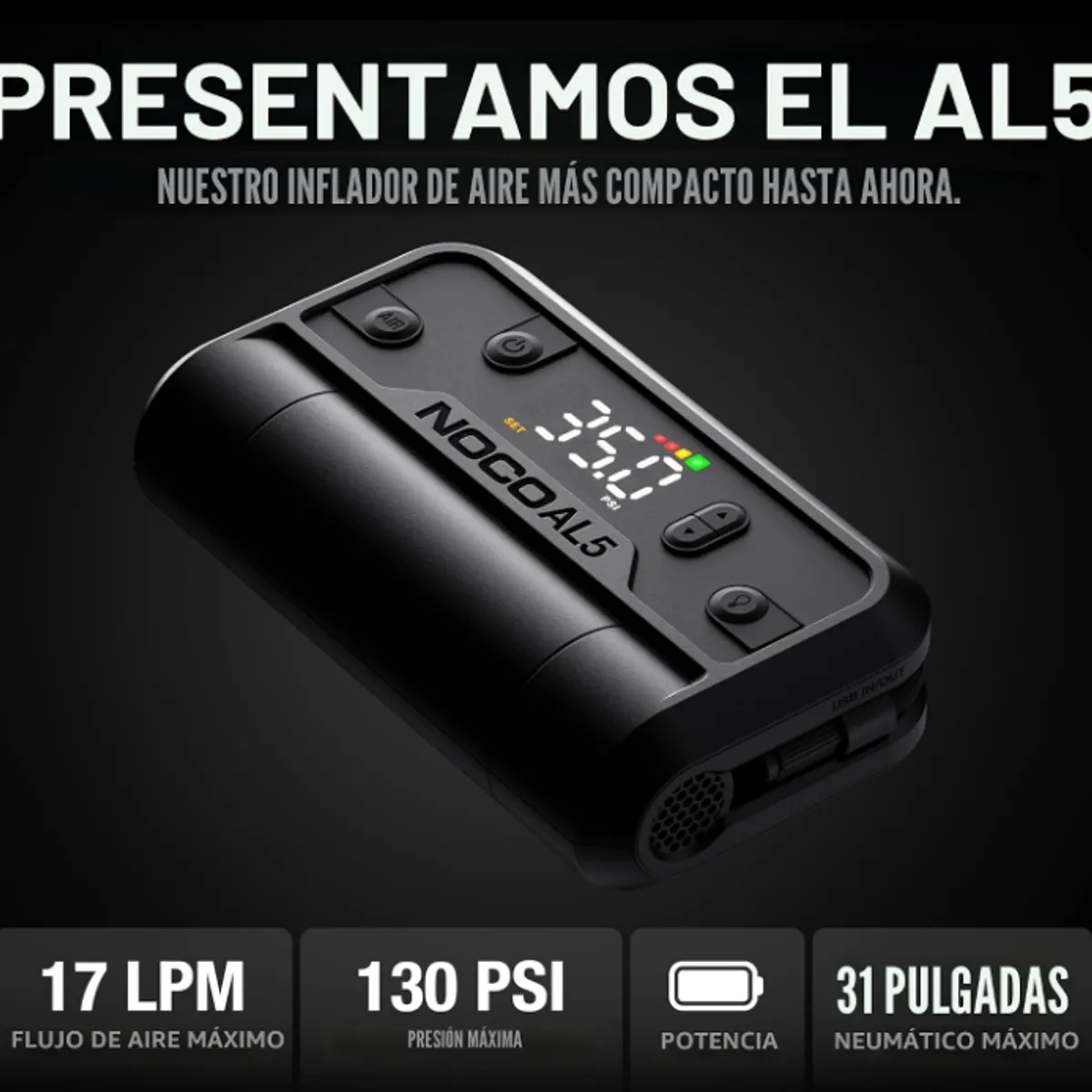 NOCO - Compresor de aire ultrarapido portátil con batería sin cables