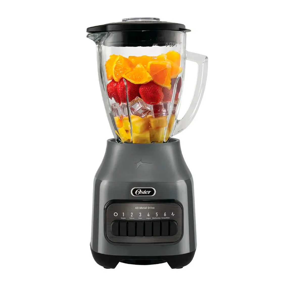 OSTER - LICUADORA 1.5L 6 VELOCIDADES OSTER BLSTPEG-GPB GRIS 800W