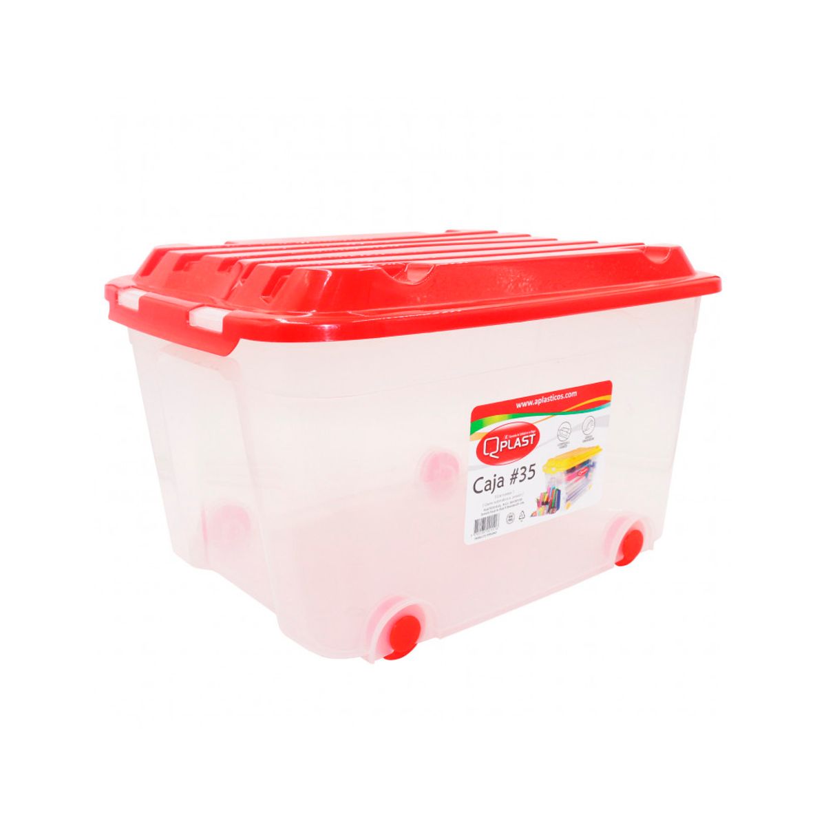 Caja Organizadora De Ropa Qplast 35 Rojo, marca QPLAST - Foto Principal
