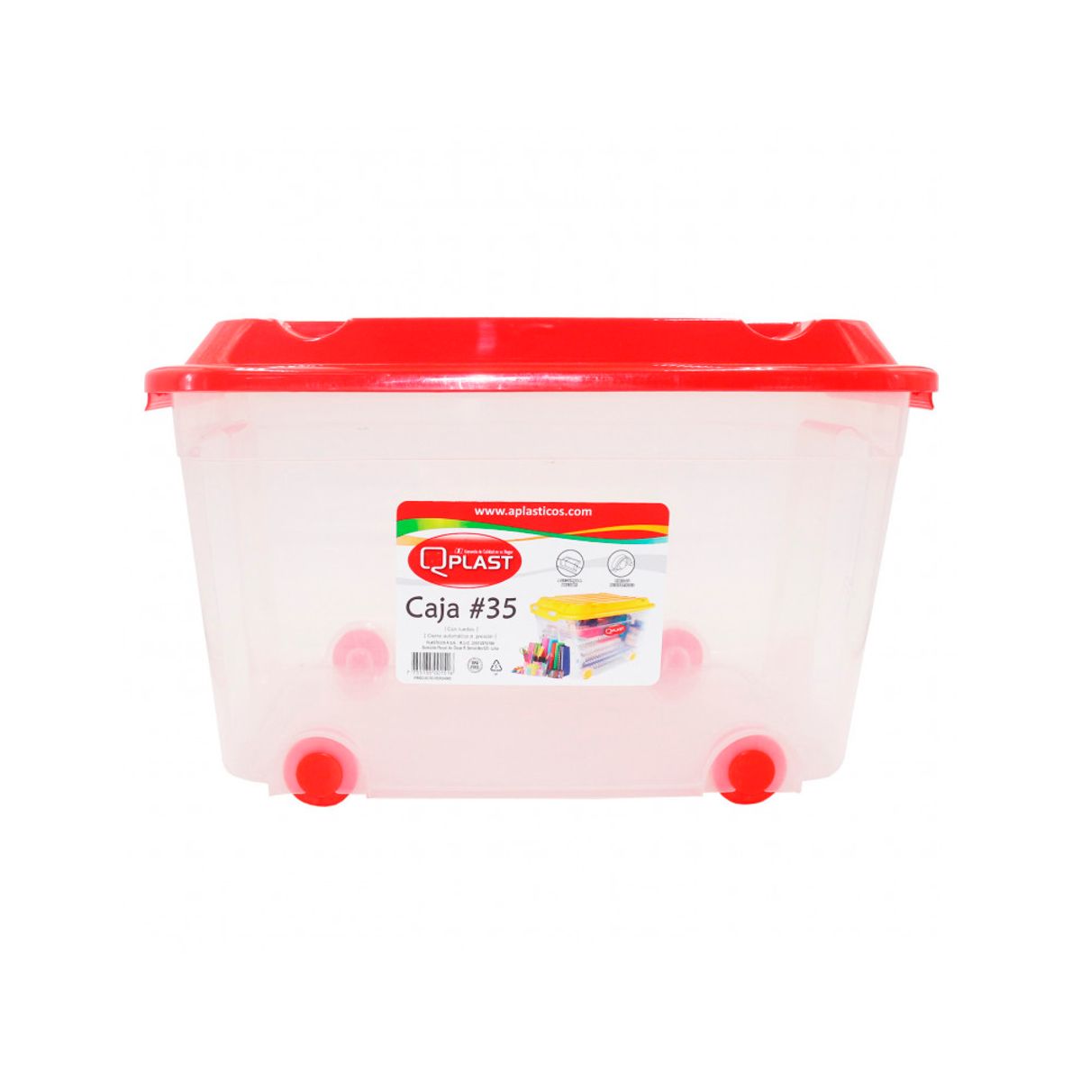 Caja Organizadora De Ropa Qplast 35 Rojo, marca QPLAST - Foto 2