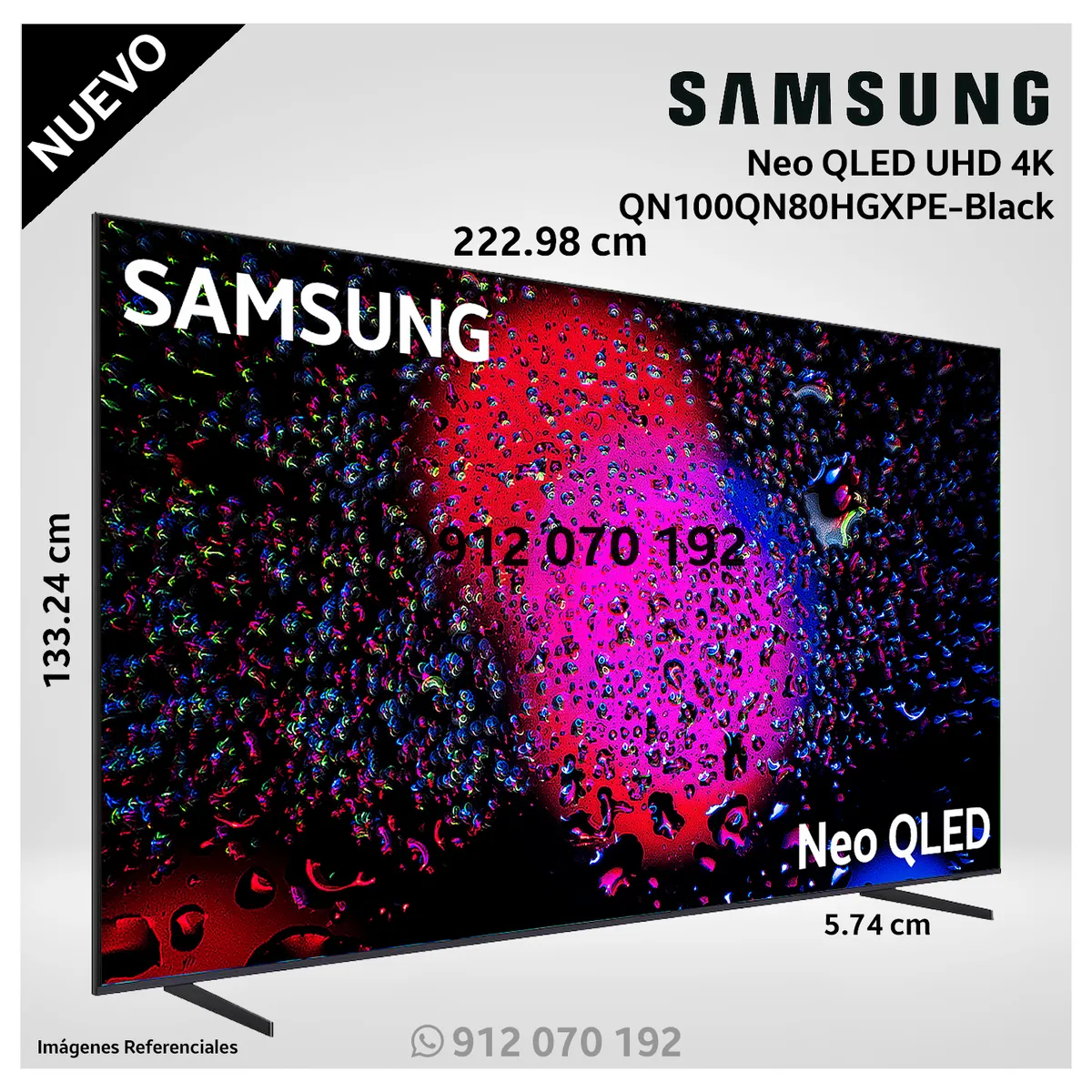 SAMSUNG - Televisor Samsung 100" Pulg QN100QN80HGXPE Neo QLED UHD 4K Modelo 2026