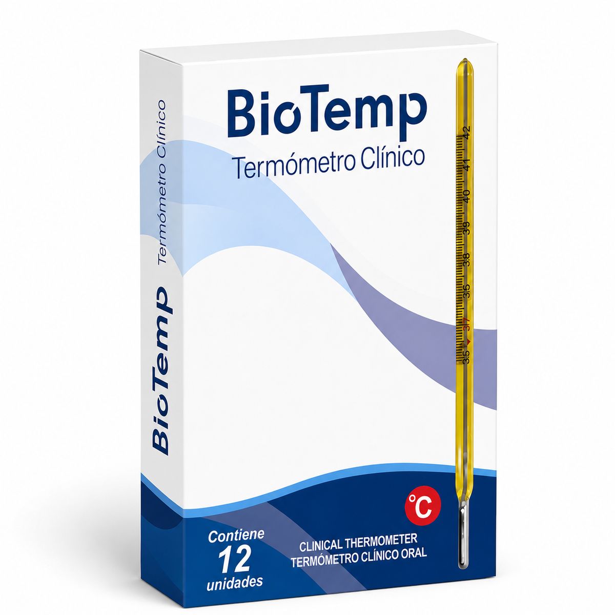 Termómetro de Mercurio Biotemp x 12 Unidades para Control de ...