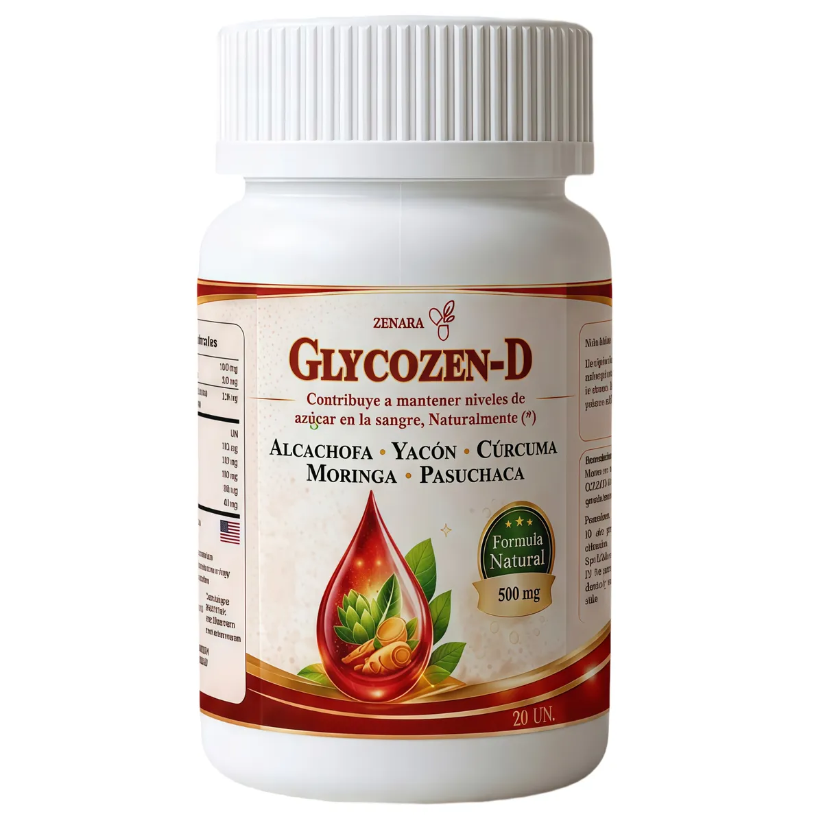 GENERICO - GLYCOZEN-D BALANCE NATURAL REGULA LOS NIVELES DE AZÚCAR - PACK X3
