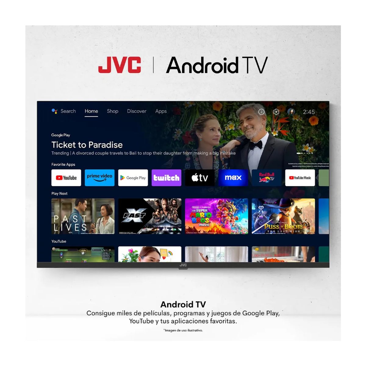 Televisor 40 pulgadas JVC Fhd Android Tv Hey Google Lt-40kb418, marca BOOM - Foto Principal