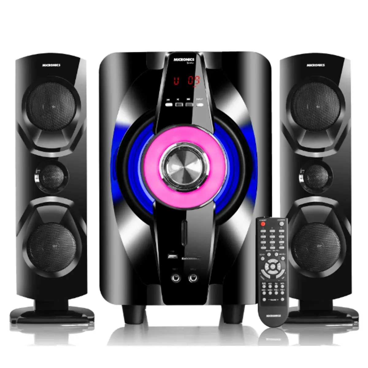 MICRONICS - Parlante Micronics 2.1 Shelby MIC S7011BT Negro