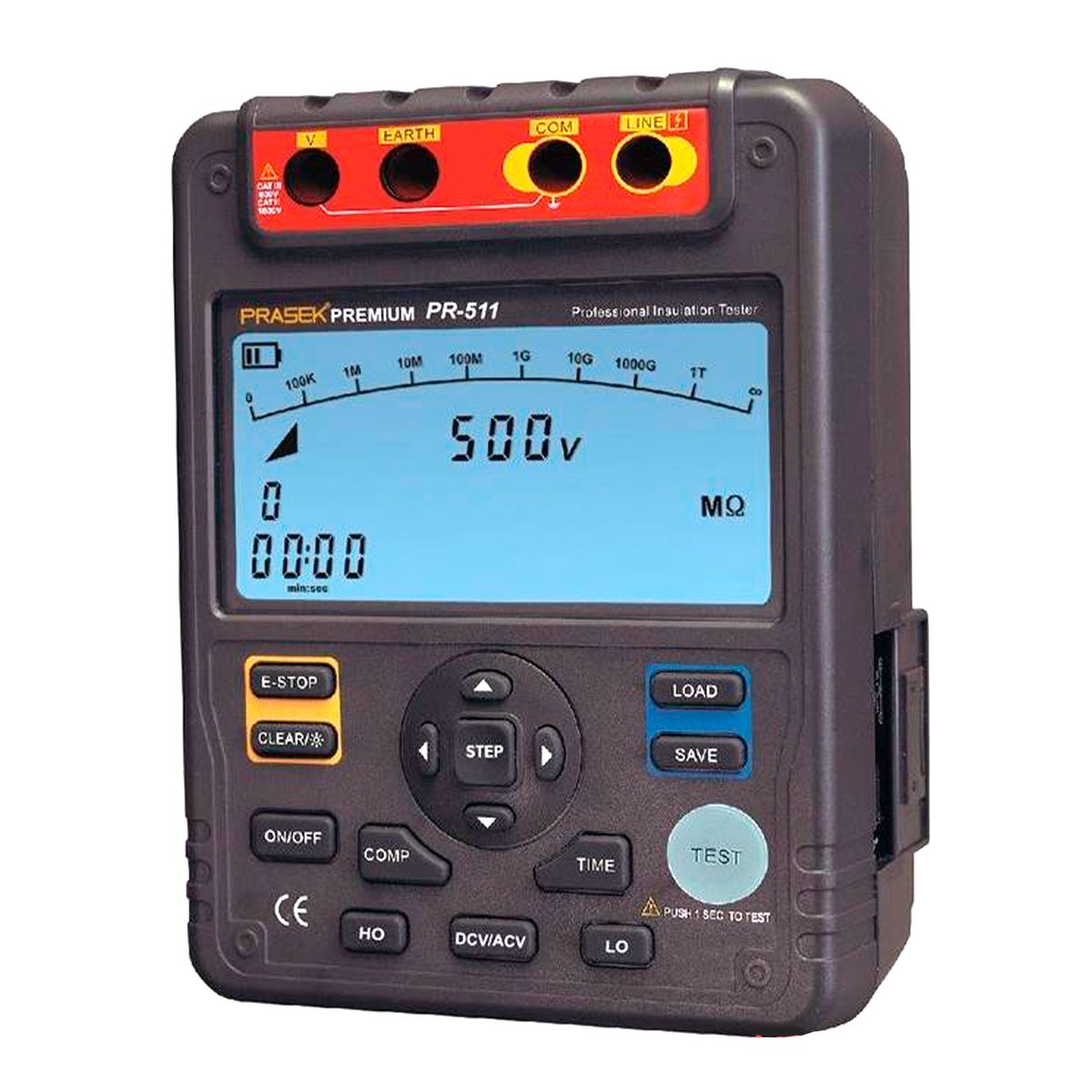 Megohmetro digital PR-511 PRASEK con adaptador 1000V, marca PRASEK - Foto Principal