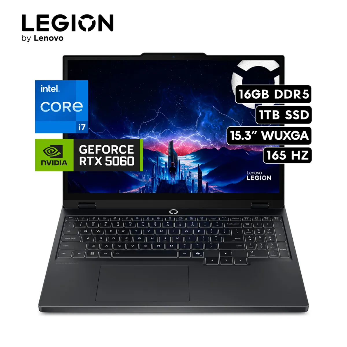 LENOVO - LAPTOP LENOVO LEGION 5 15IRX10 - I7 13650HX RAM 16GB 1TB SSD RTX 5060 8GB 15.3" WUXGA 165HZ W11.