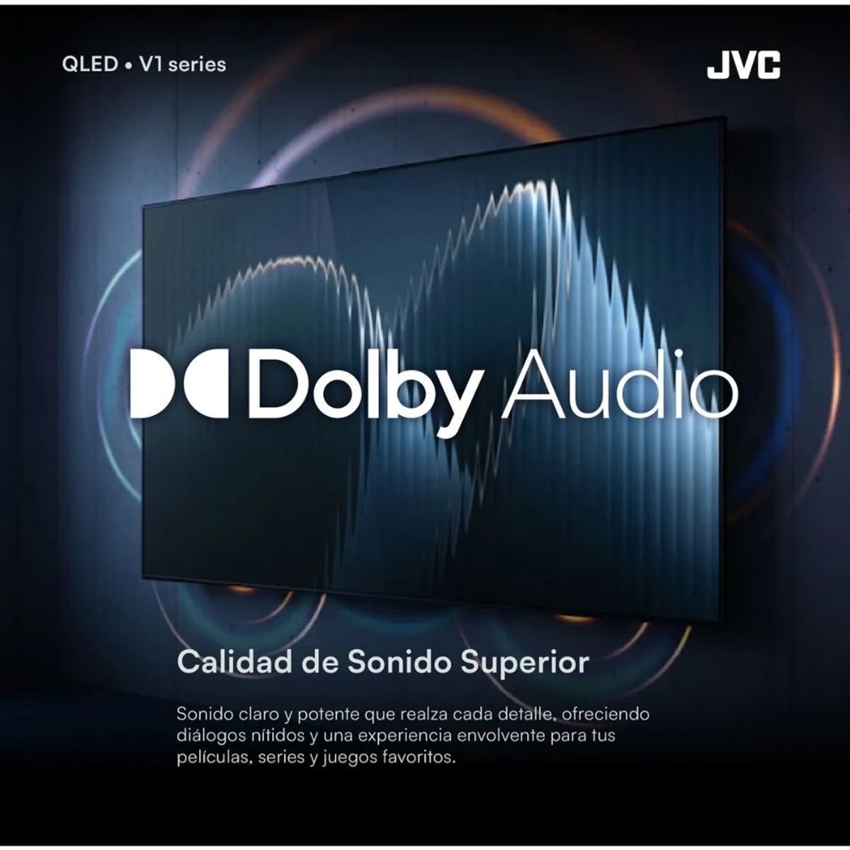 GENERICO - Televisor JVC QLED 50 FHD Smart Tv LT-50 KM4584 Google Tv + Parlante