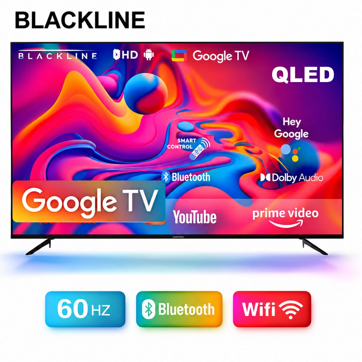 BLACKLINE - Televisor BLACKLINE QLED 32 HD Smart TV BL32-T3000QD