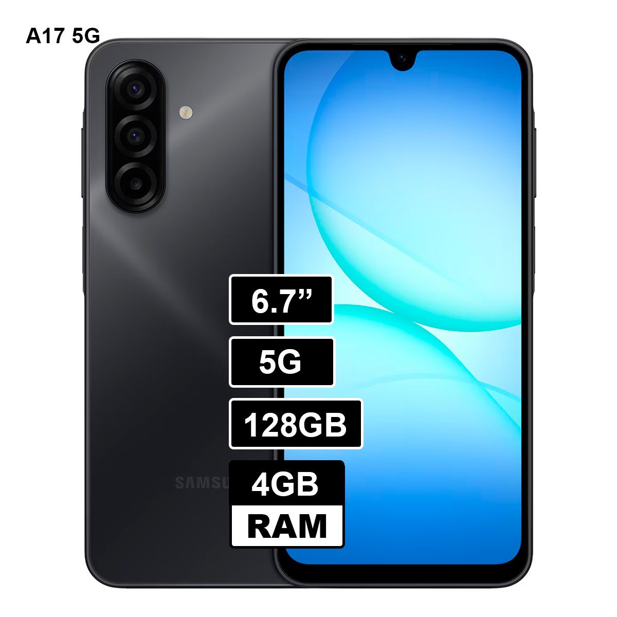 SAMSUNG - A17 5G 4GB RAM 128GB NEGRO
