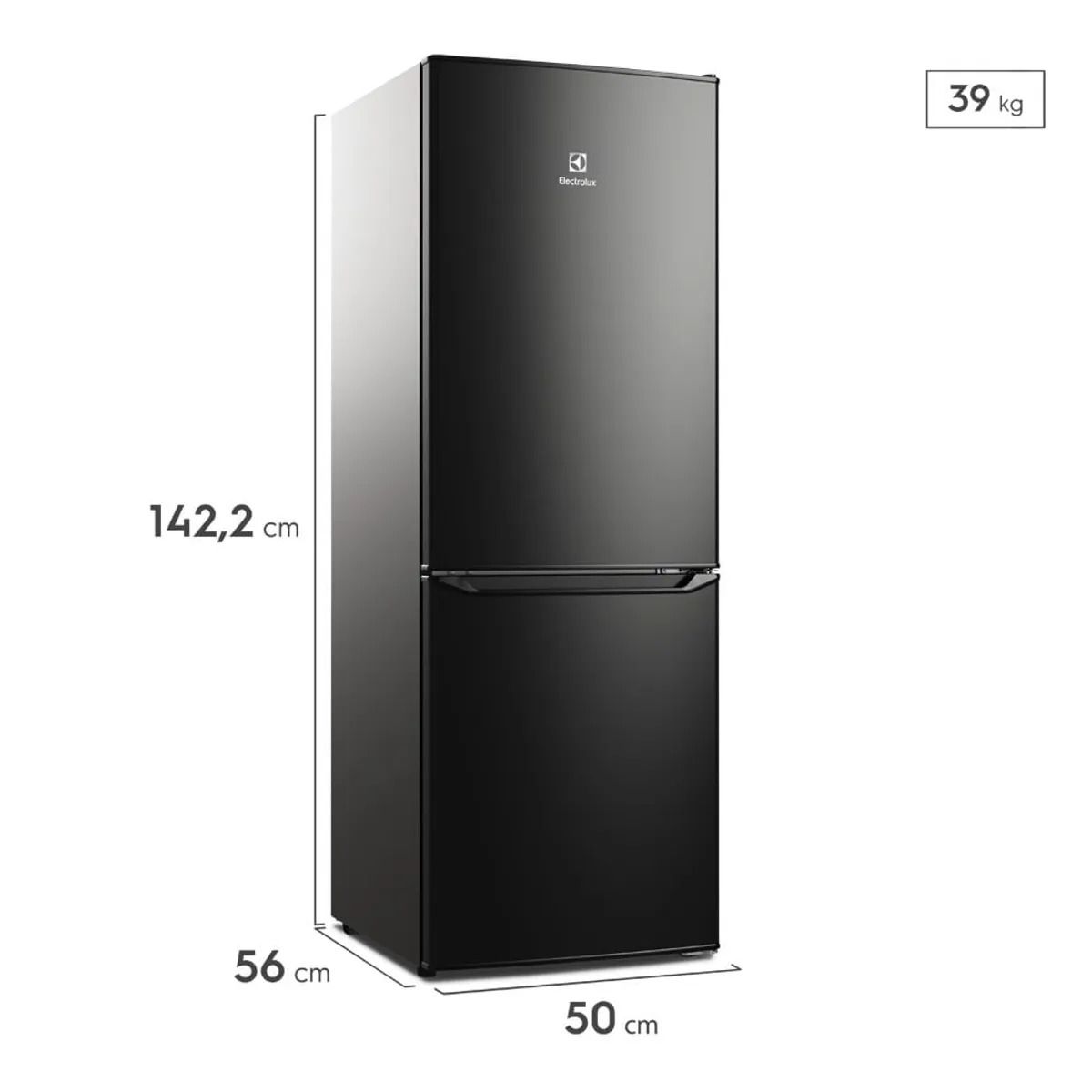 Electrolux - Refrigeradora Bottom Freezer Electrolux ERB162HB 166 Lts Negro