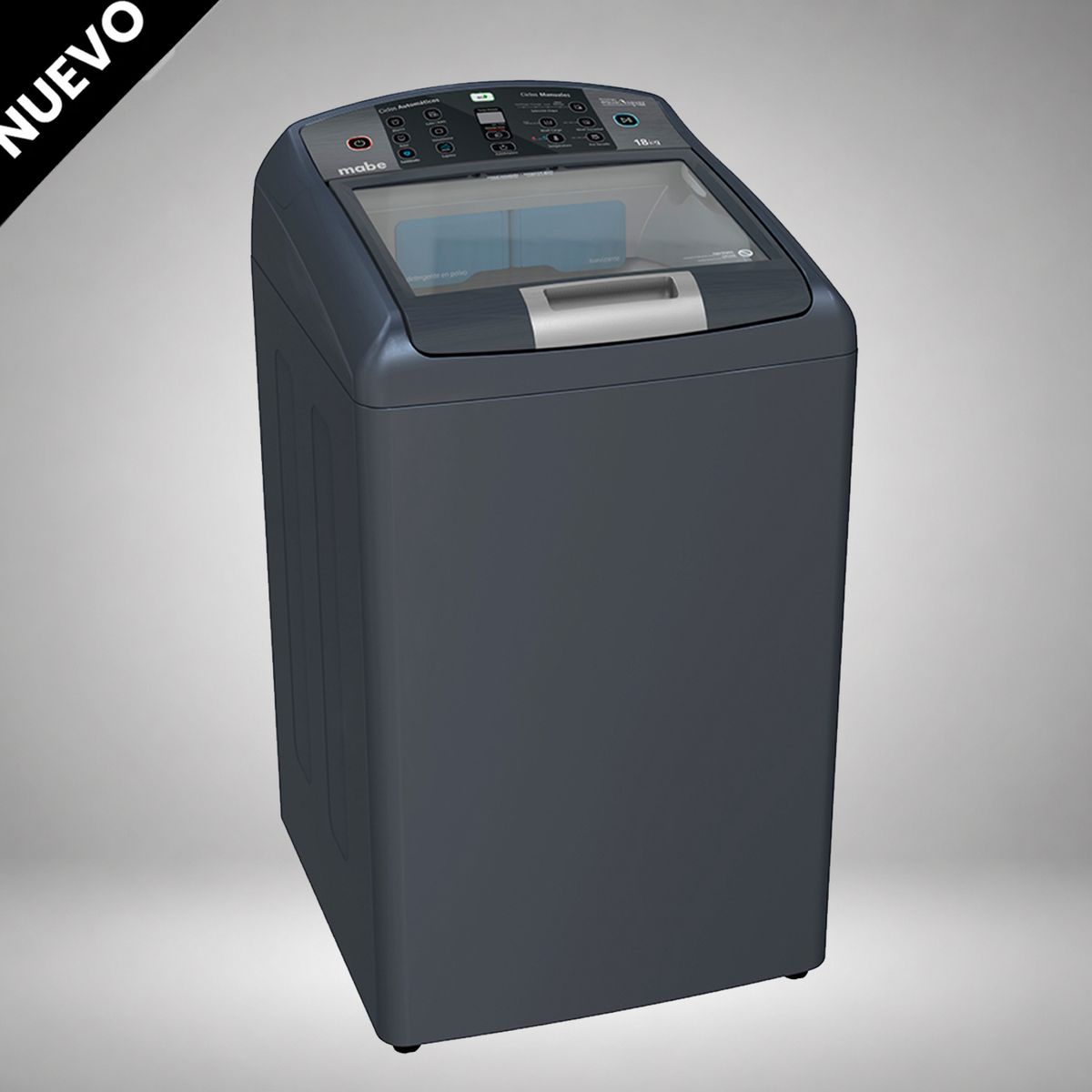 Mabe - Lavadora automática de 18 kg diamond gray mabe - LMA48100WDBB0