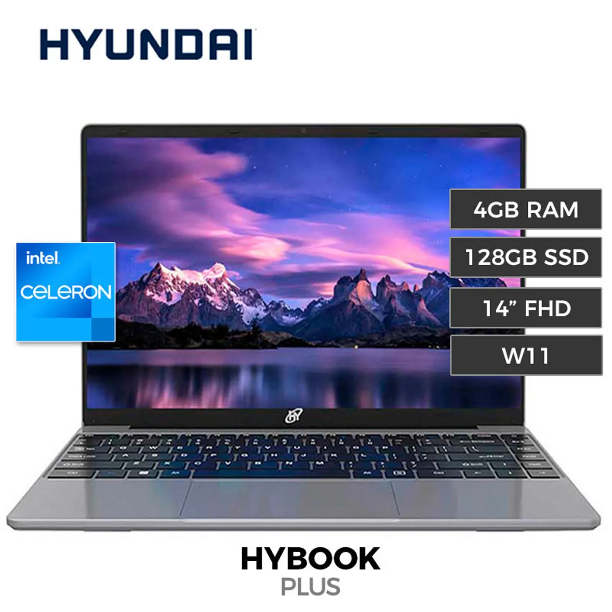 Laptop Hyundai Hybook Plus HT14CC1C46SG Intel Celeron N4020 4GB RAM 128GB SSD 14 HD Win11, marca GENERICO - Foto Principal