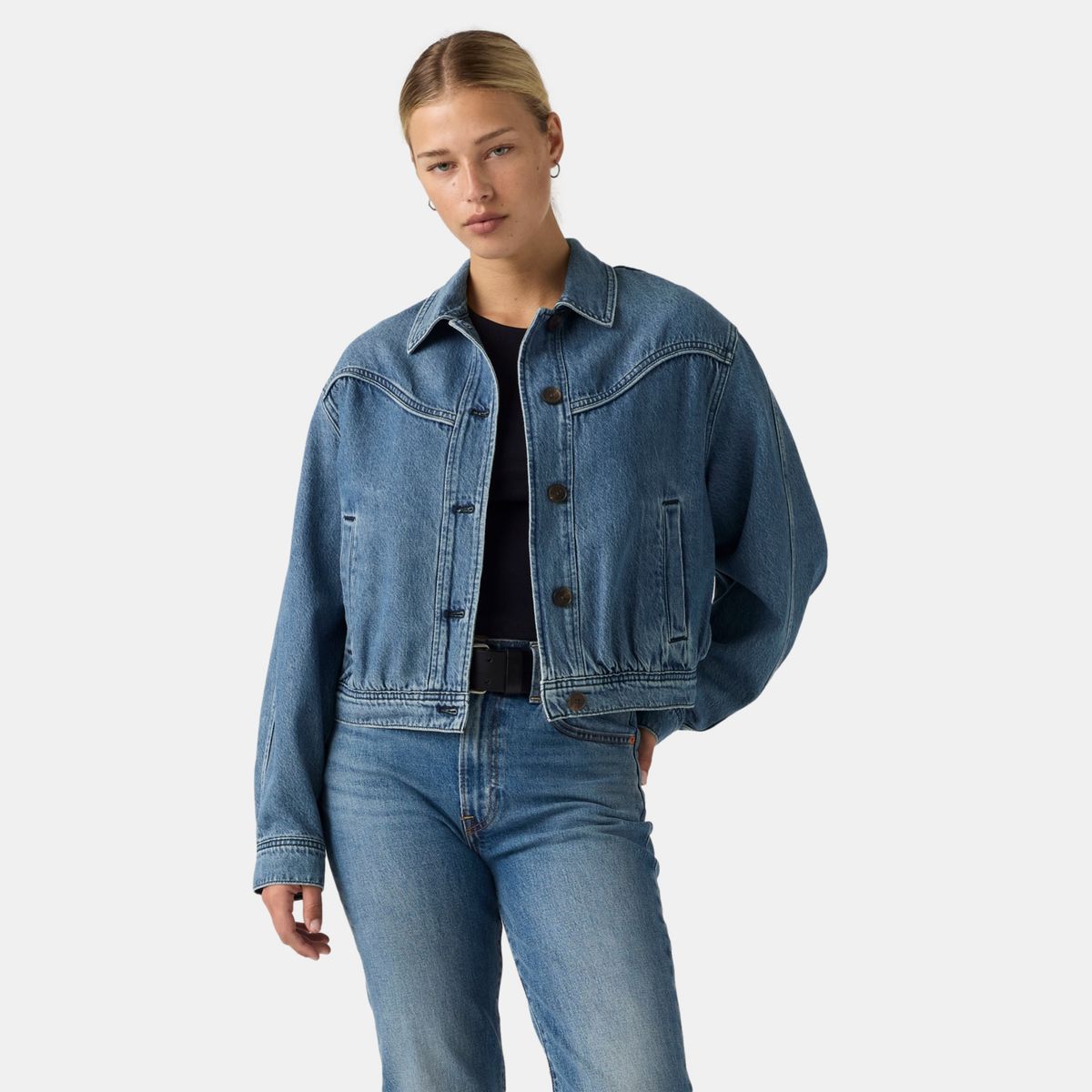 LEVIS - Casaca Mujer Dani Western Harrington Azul Levis