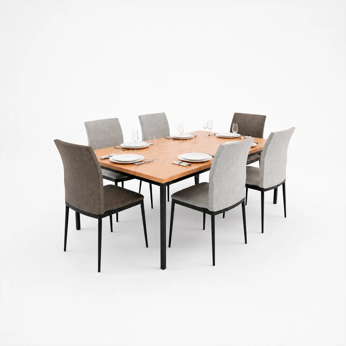 MUEBLES MACRUMO - Juego de Comedor Terra 6 sillas