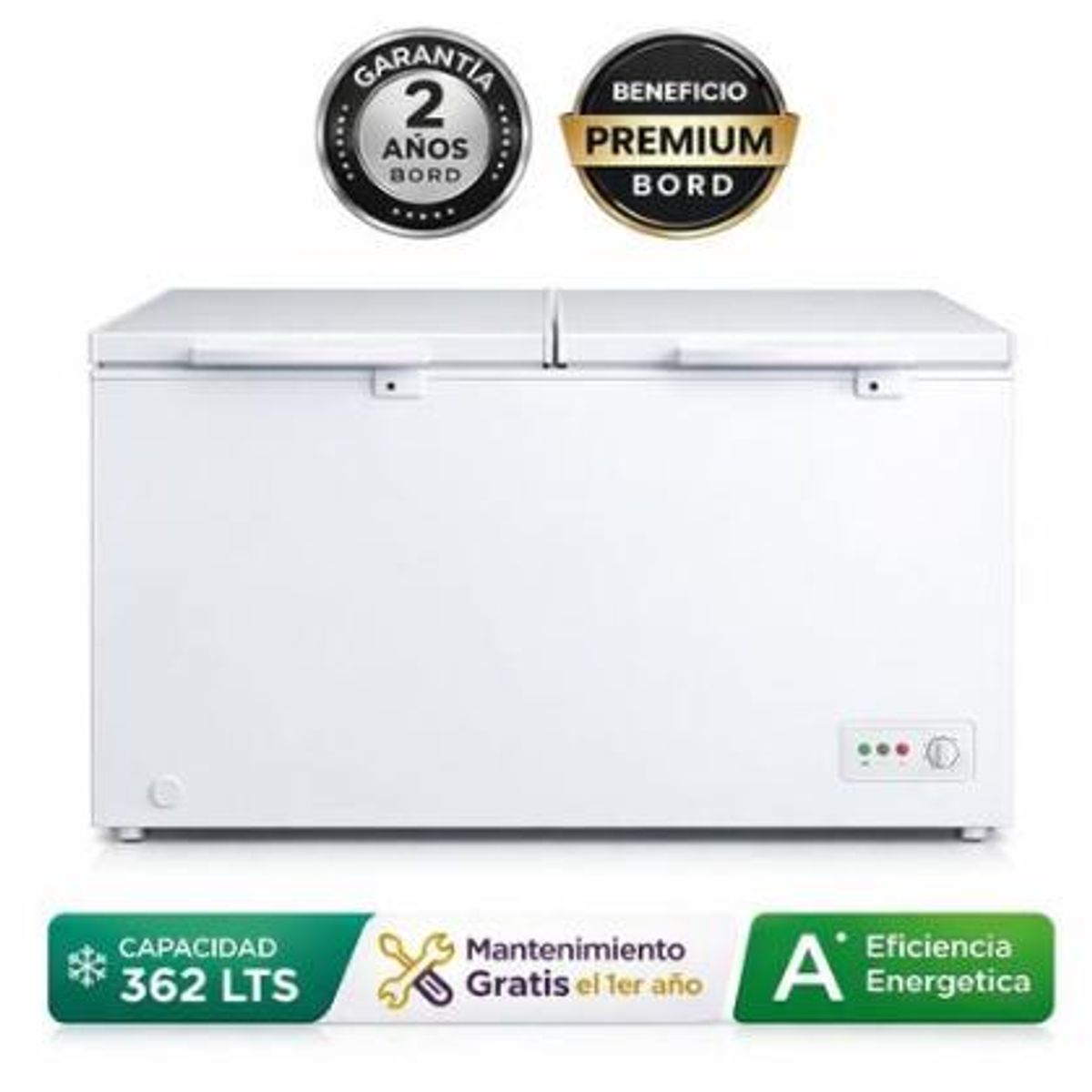 BORD - Congeladora Bord 362LT CO360B-M Blanco con llave