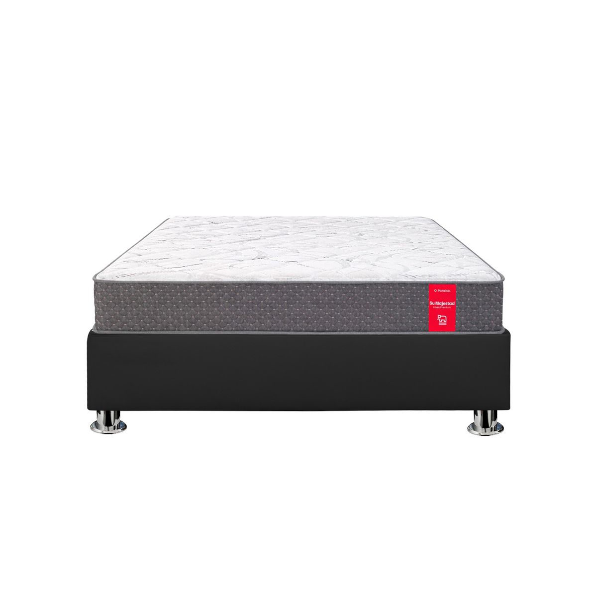 Combo Box Tarima reforzado y acolchado Pcromadas + colchón Paraíso Majestic - 15plz - Negro, marca MUEBLES MODENZA - Foto 2