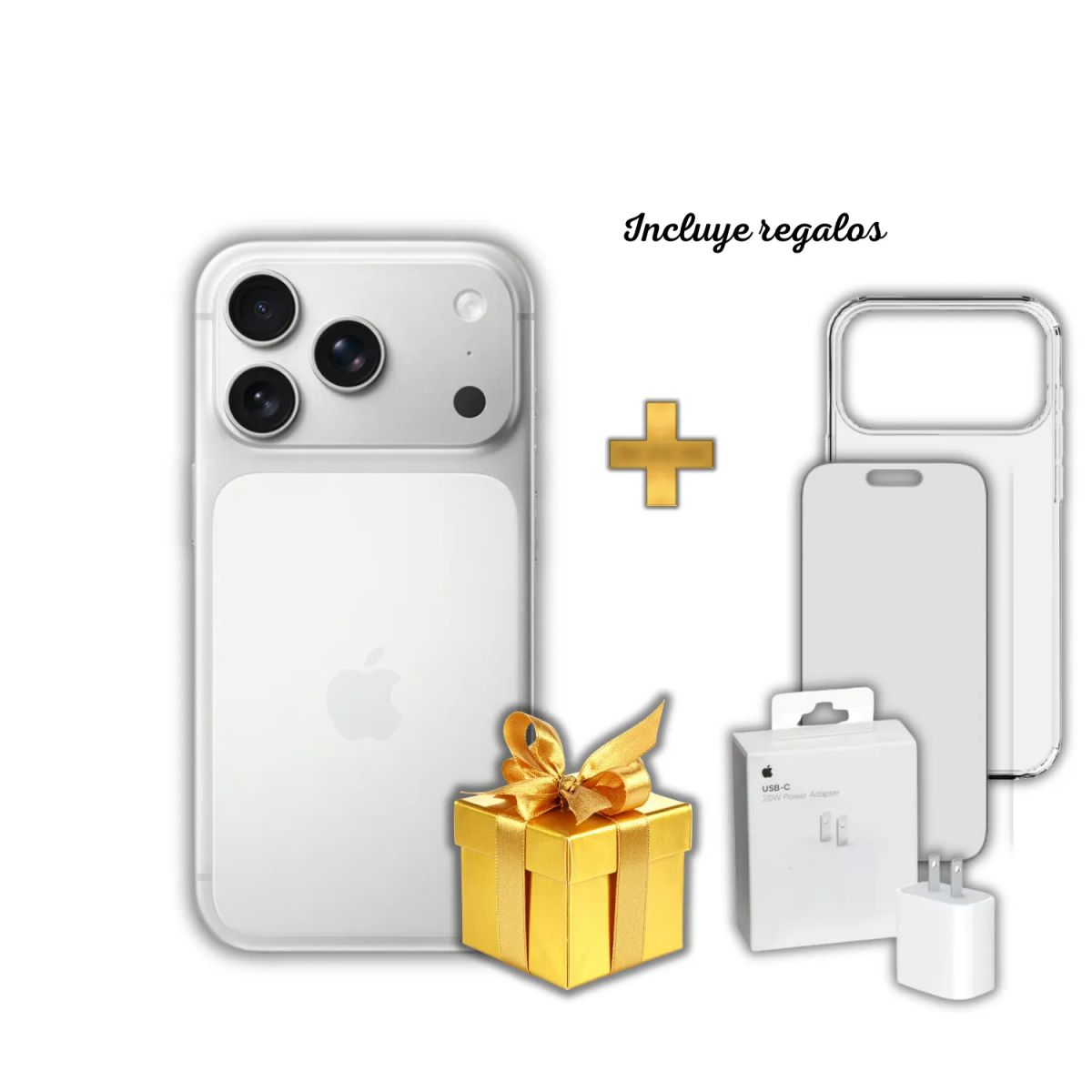 APPLE - IPHONE 17 PRO MAX 256GB Esim - SILVER + CARGADOR + CASE + MICA.