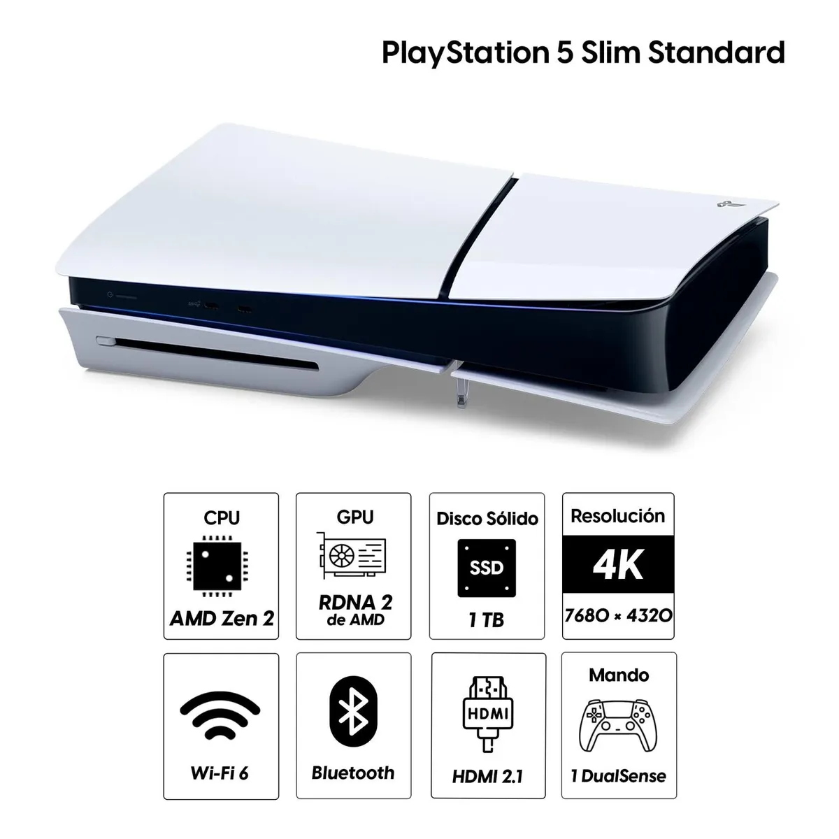 SONY - Consola PlayStation 5 Slim Edición Standard Bundle Gran Turismo 7 + Astro Bot 1TB lector de discos 4