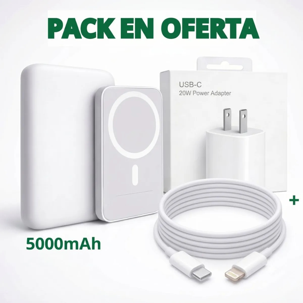 GENERICO - PACK CARGA RÁPIDA BATERÍA MAGNÉTICA LIGHTNING